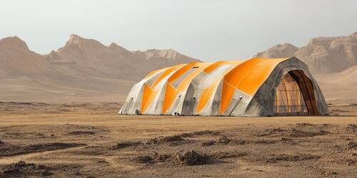 A tent in the desert