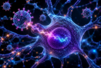 Conceptual illustration of AAV9-mediated delivery of the WWOX gene to neurons