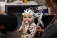 Babies’ brain responses were studied in the EEG laboratory of the Department of Psychology at the University of Jyväskylä, Finland. Photograph Petteri Kivimäki.